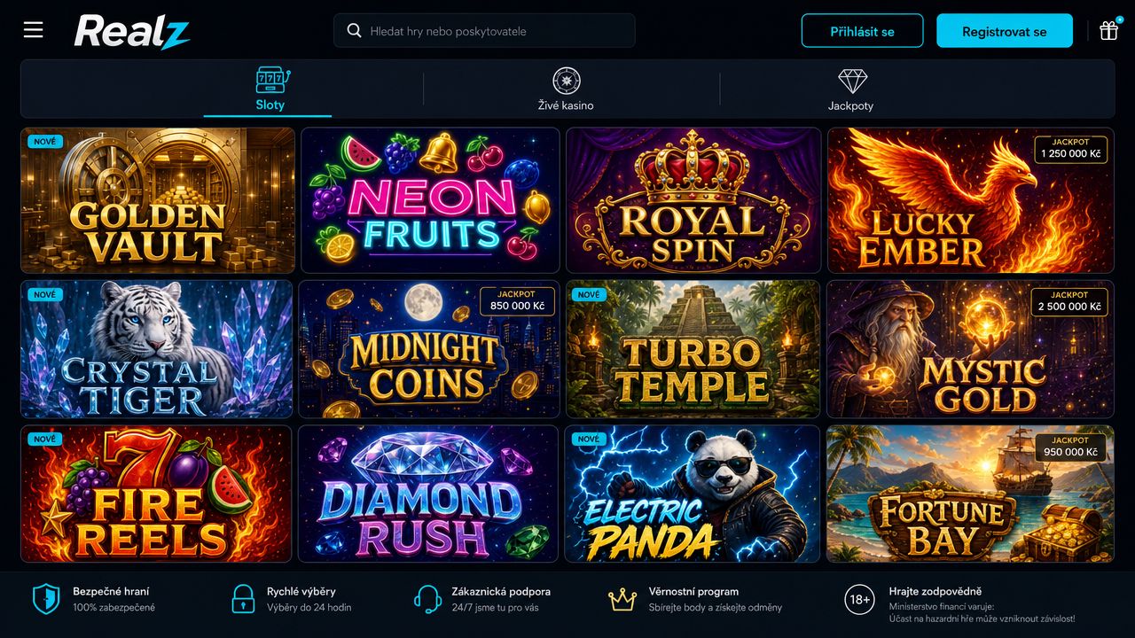 Propagační obrázek pro online casino Realz